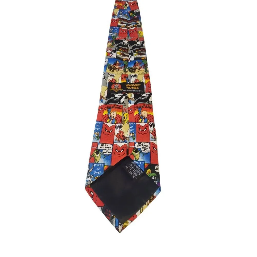 Vintage‎ LOONEY TUNES TOONS WARNER BROS Neck Tie Comic Theme Vintage Colorful